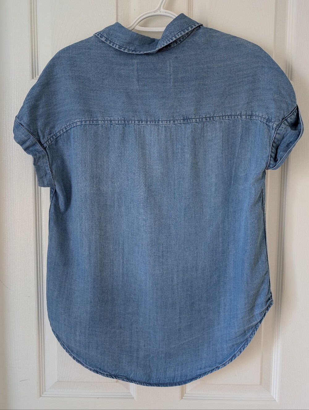Light Wash Denim Button-Up Shirt - Picture 2 of 5